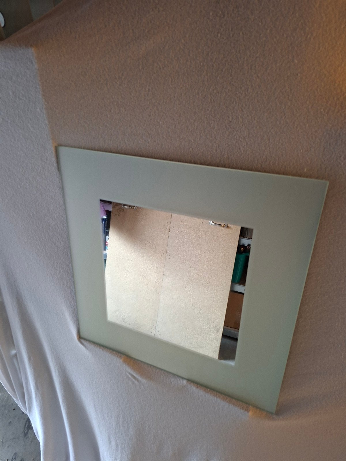 Plieger spiegel 40x40 cm met zeefdruk kader, Ophalen, Minder dan 50 cm, Vierkant, Nieuw