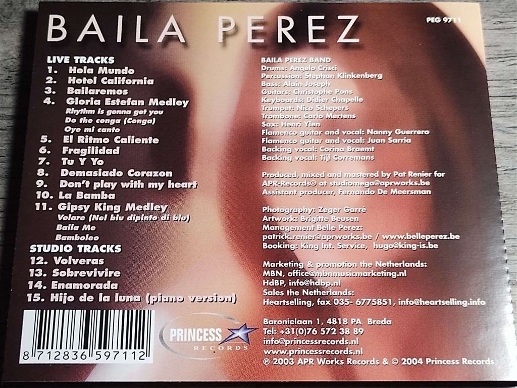 Belle Perez ‎– Baila Perez, Cd's en Dvd's, Ophalen of Verzenden, Zo goed als nieuw