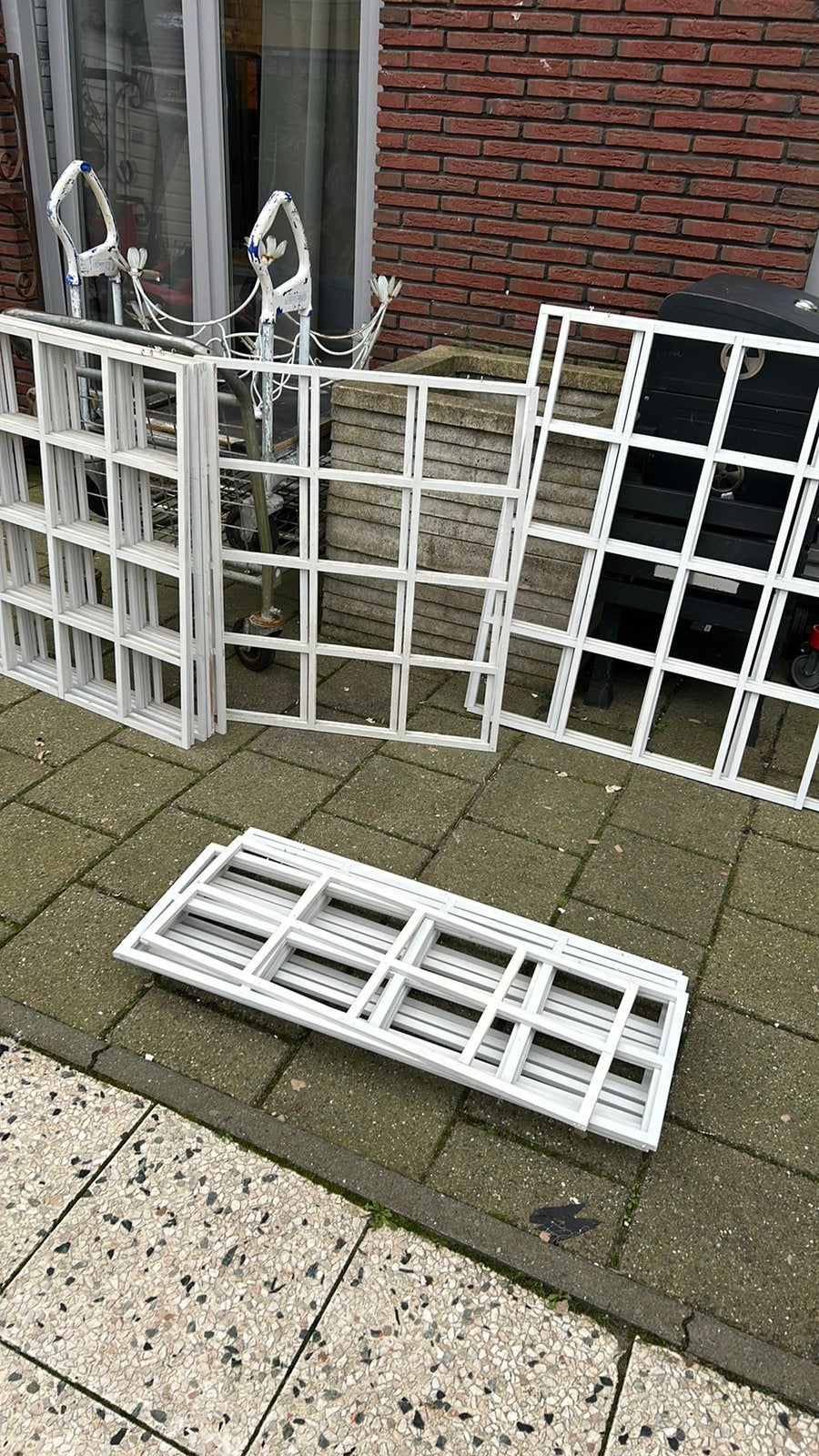 Plantenrek/ Trellis hout diverse maten zgan, Ophalen, Zo goed als nieuw, Hout, Tuinhek