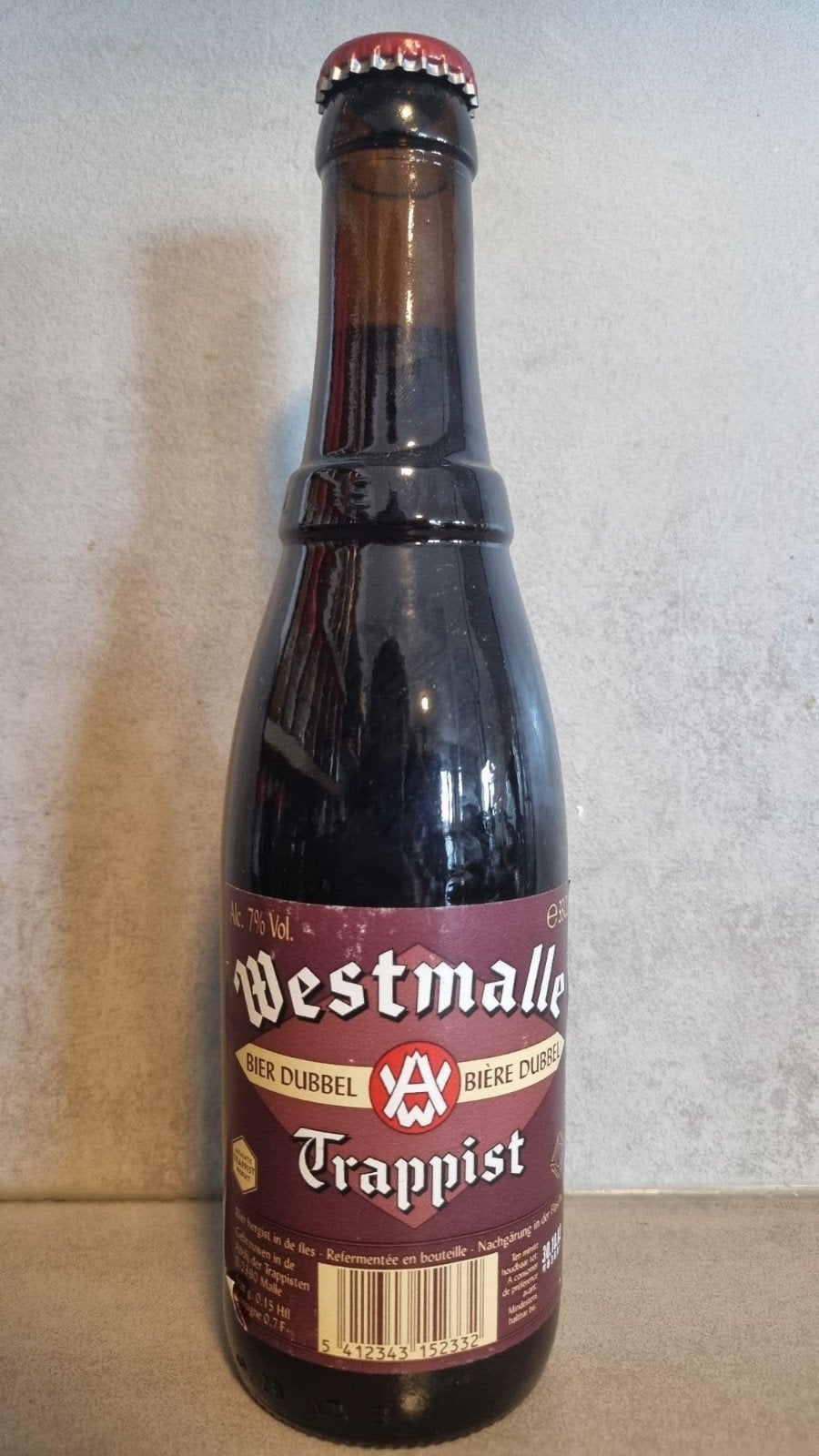 Westmalle Dubbel - 33cl - tht '02, Ophalen of Verzenden, Zo goed als nieuw, Flesje(s), Overige merken