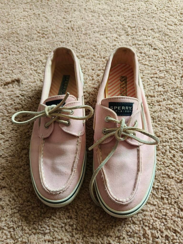 Sperry bootschoenen maat 38 - lichtroze, weinig gedragen, Sperry, Ophalen of Verzenden, Zo goed als nieuw, Espadrilles of Moccasins