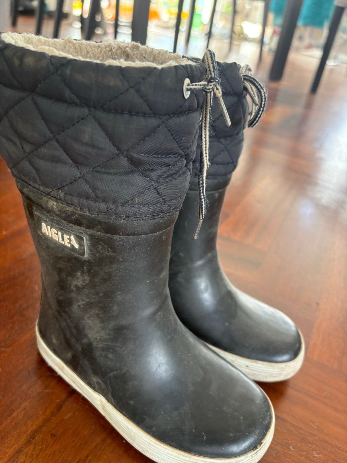 Aigle kinder regenlaarzen gevoerd - Maat 28, Ophalen of Verzenden, Gebruikt, Jongen of Meisje, Laarzen