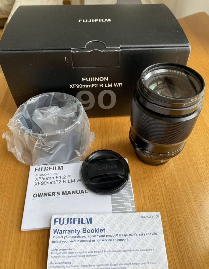 Fujifilm XF 90mm f/2 R LM WR – als nieuw, 90 mm, Fujifilm, Zonnekap, Zo goed als nieuw