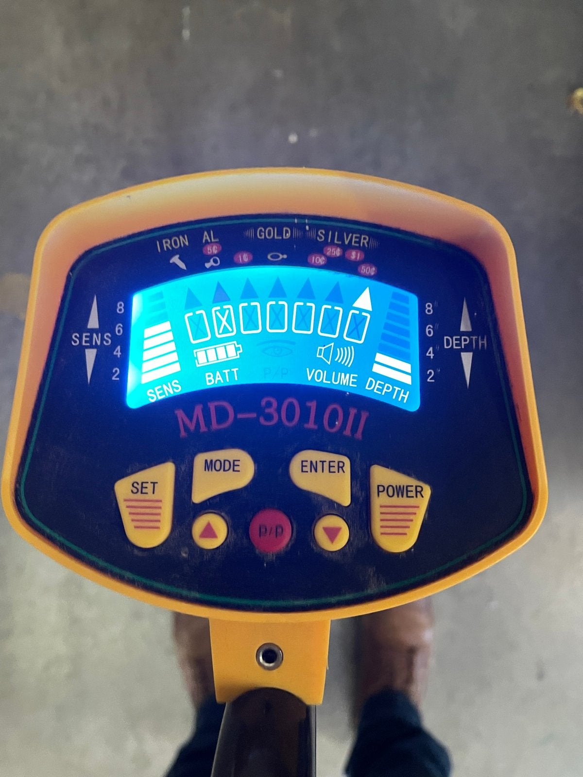 Metaaldetector MD-3010II - Zo goed als nieuw, Hobby en Vrije tijd, Metaaldetectors, Overige merken, Meer dan 30 cm, Ophalen of Verzenden