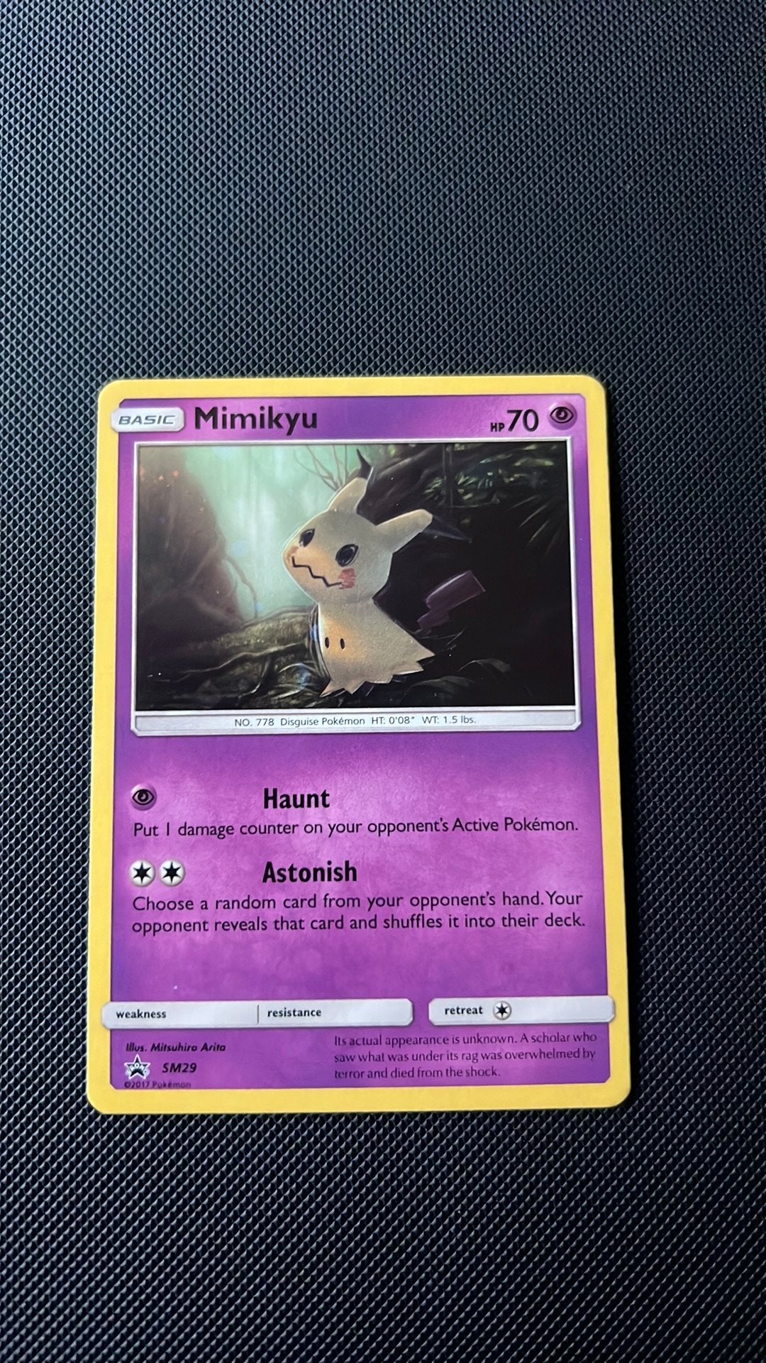 Pokemon kaart Mimikyu #SM29, Ophalen of Verzenden, Zo goed als nieuw, Losse kaart