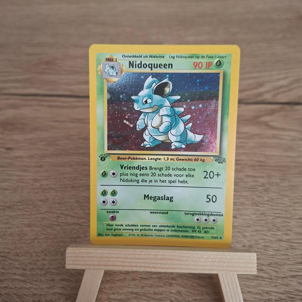 Nidoqueen Pokémon Kaart - Zeldzaam en in goede staat, Ophalen of Verzenden, Zo goed als nieuw, Losse kaart