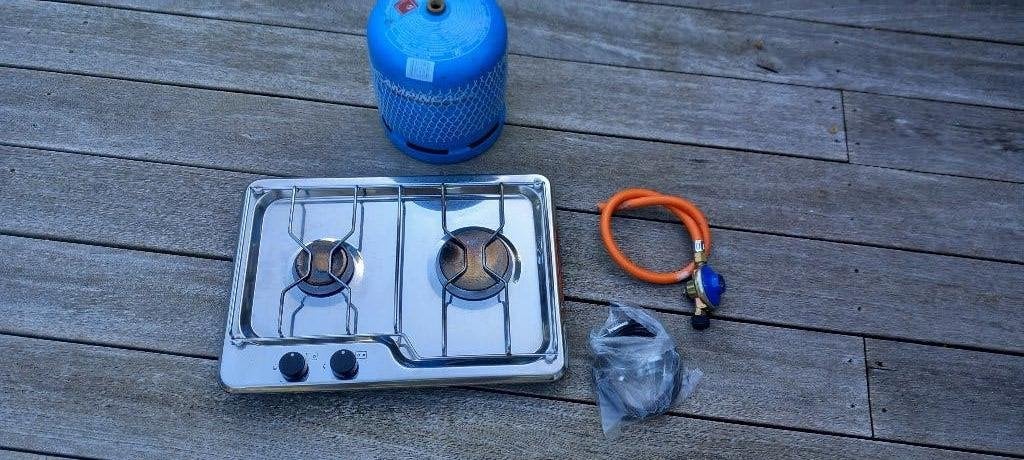 Inbouw 2 pits gastel met toebehoren, Caravans en Kamperen, Ophalen of Verzenden, Zo goed als nieuw