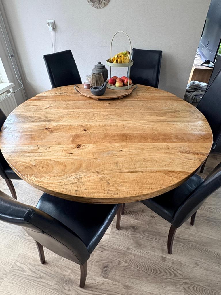 Ronde eettafel 150cm, Ophalen, Rond, 100 tot 150 cm