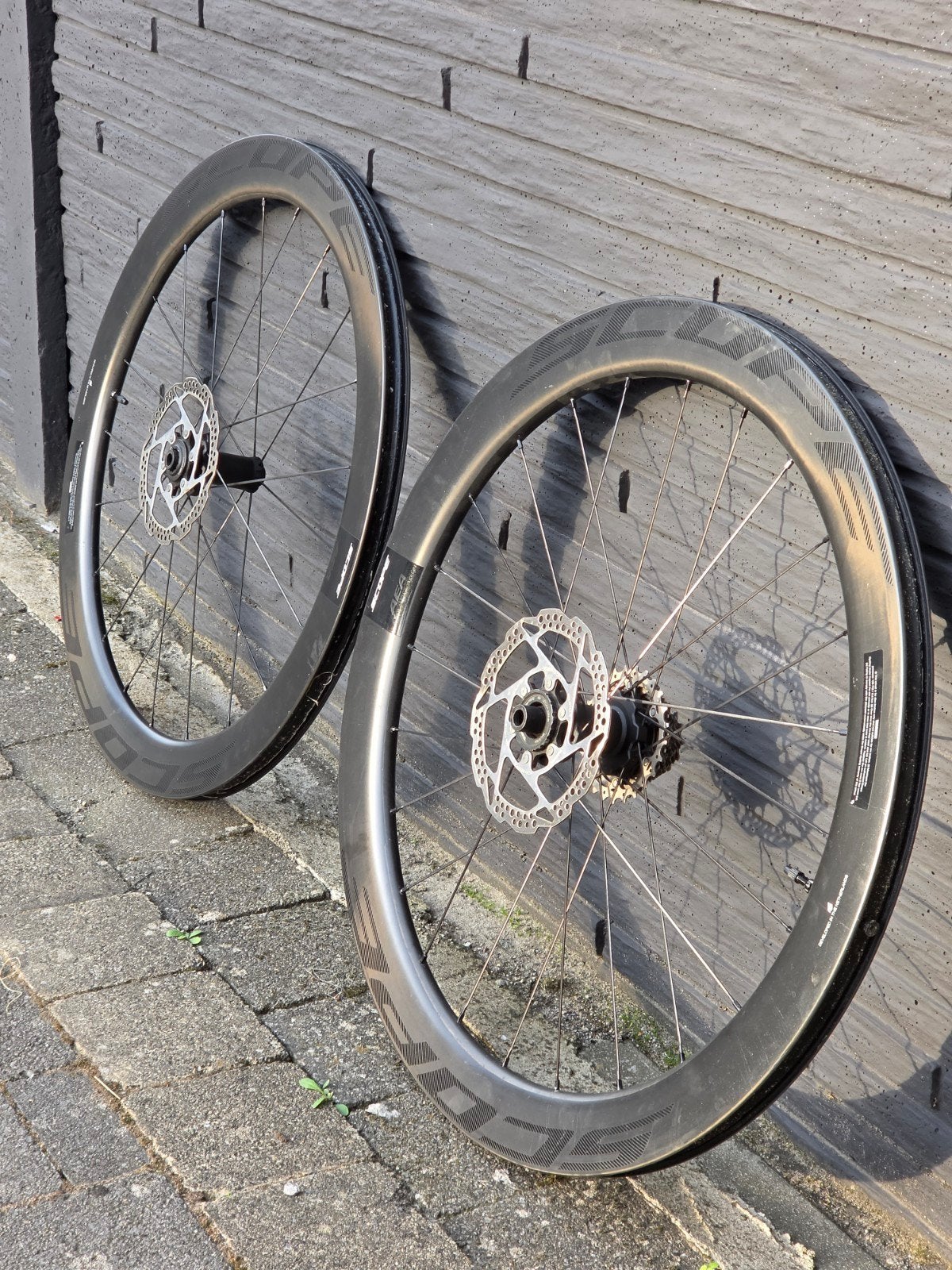 Scope R5 carbon wielset disc, Shimano body, 55 mm, Scope, Gravelbike, Zo goed als nieuw, Carbon