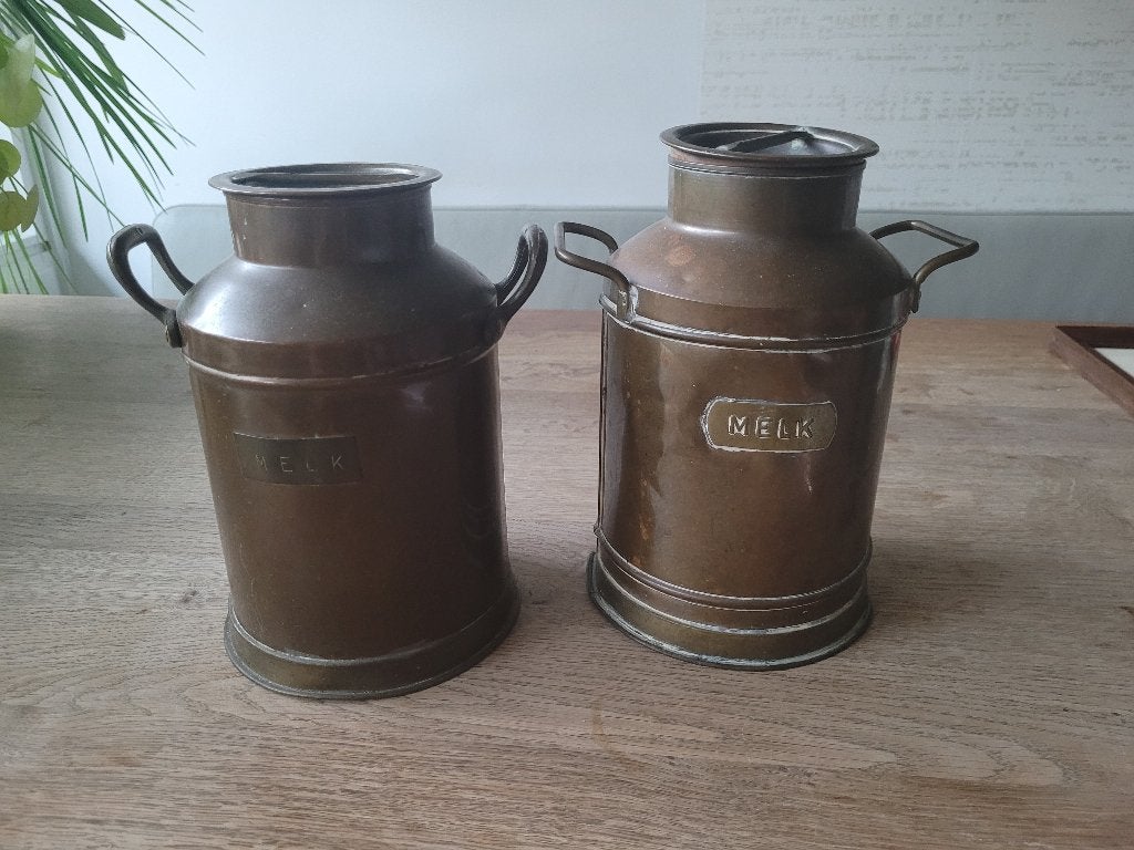 Vintage koperen melkbussen, Antiek en Kunst, Antiek | Emaille, Ophalen