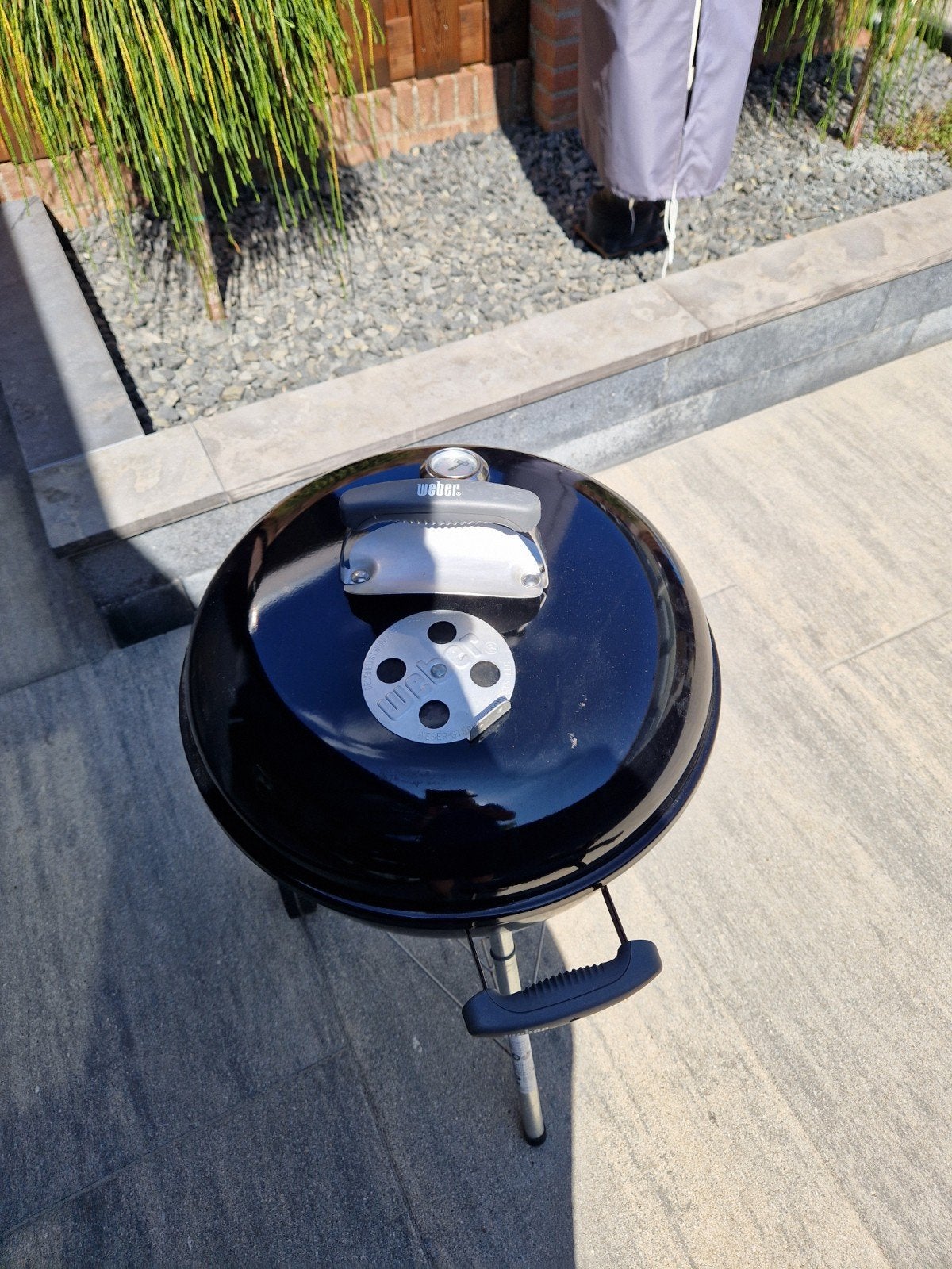 Weber Smokey Mountain Cooker Smoker 47 cm met hoes, Tuin en Terras, Houtskoolbarbecues, Ophalen, Gebruikt, Weber, Met accessoires