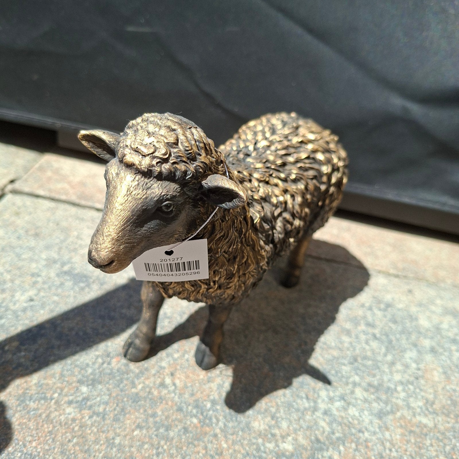Antiek gouden schaapje tuin beeld, Tuin en Terras, Ophalen, Nieuw, Kunststof