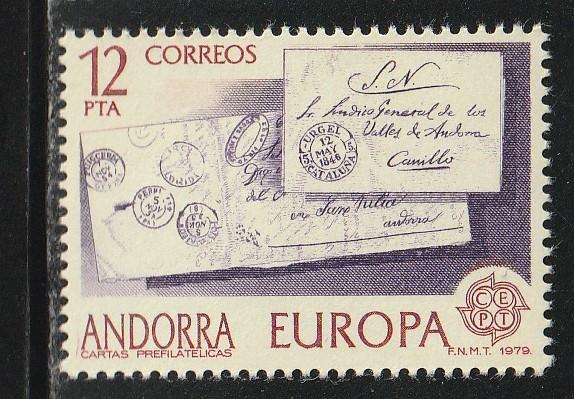 Verenigd Europa 1979 - Sp. Andorra - Brieven en postauto, Ophalen, Postfris, Overige thema's