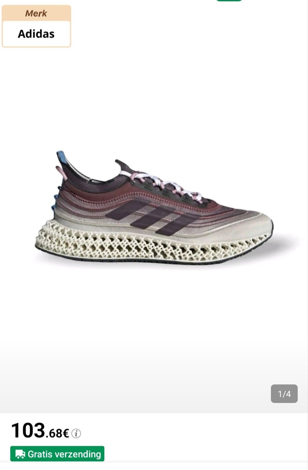Adidas 4DFWD X PARLEY 41 1/3, Ophalen of Verzenden, Nieuw, Hardloopschoenen, Adidas