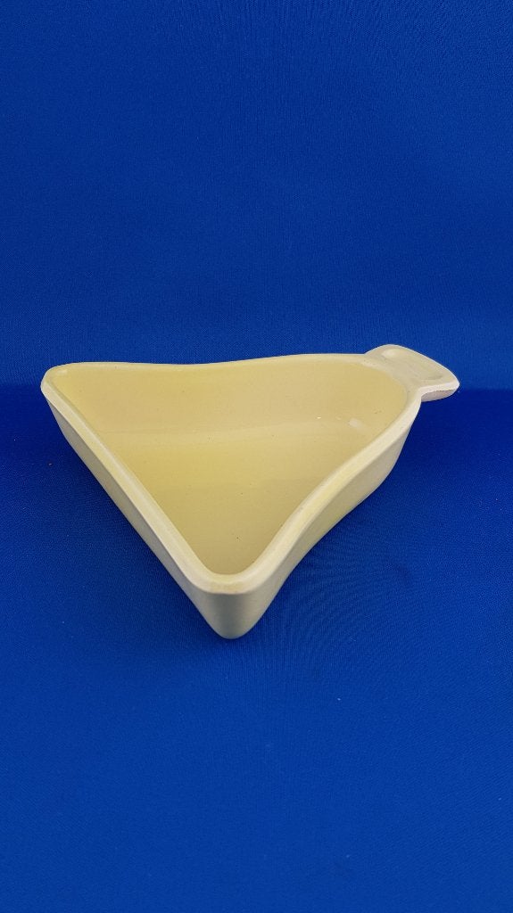 Vintage puddingvorm pasteltint geel, vorm van een bel. 6A5, Tweedehands verkoop, Tweedehands verkoop, Gebruikt, Ophalen of Verzenden