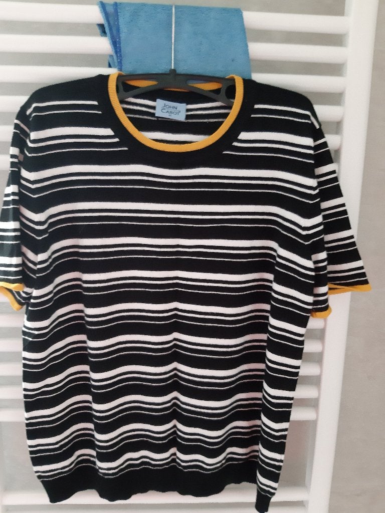 John Cabot truitje met korte mouwen, maat: XL., Zwart, Maat 46/48 (XL) of groter, Ophalen of Verzenden, Korte mouw