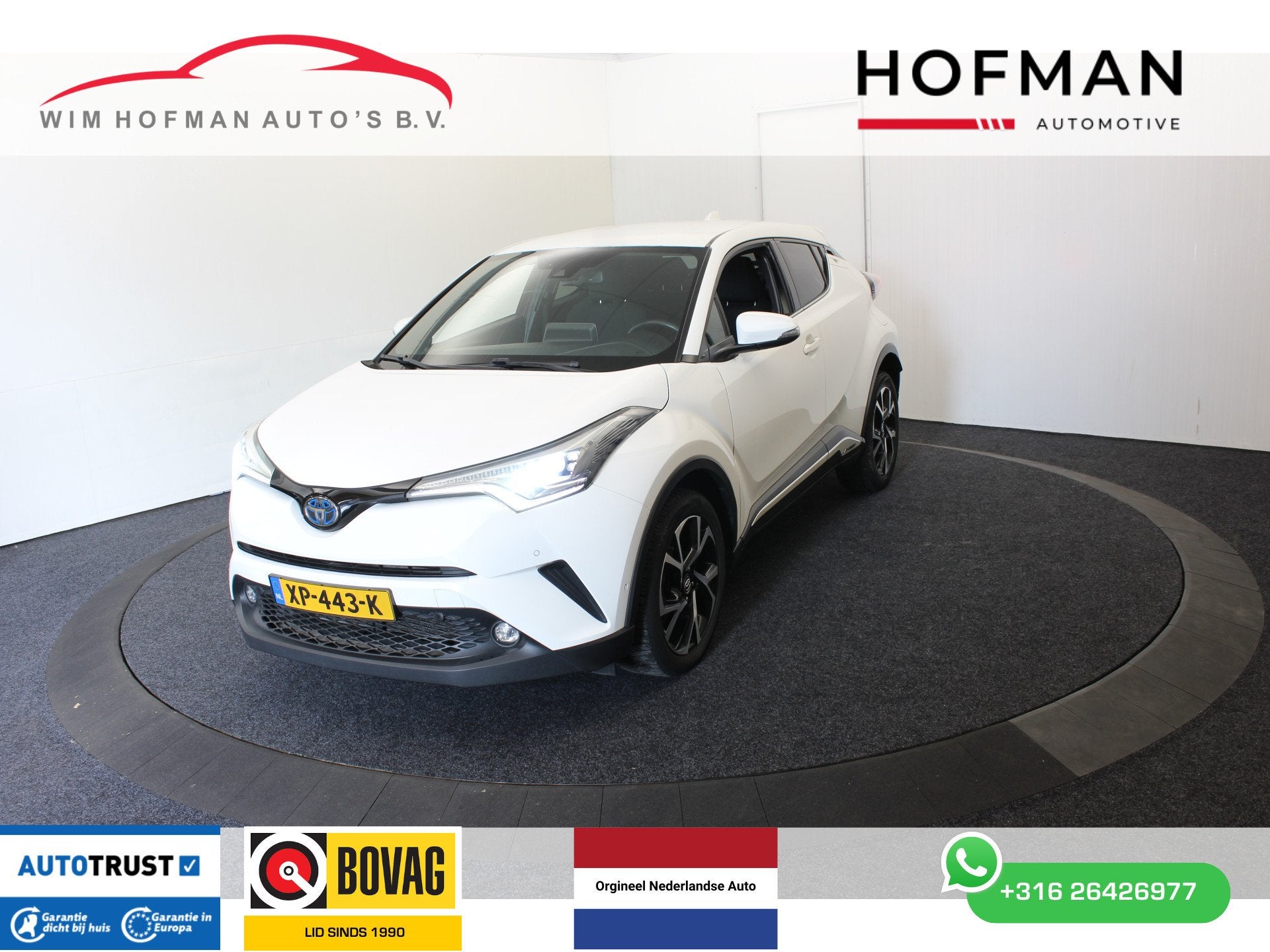Toyota C-HR 1.8 Hybrid Style JBL Sount Camera Dhoek Stoel+St, 4 cilinders, Met garantie (alle), Wit, Origineel Nederlands