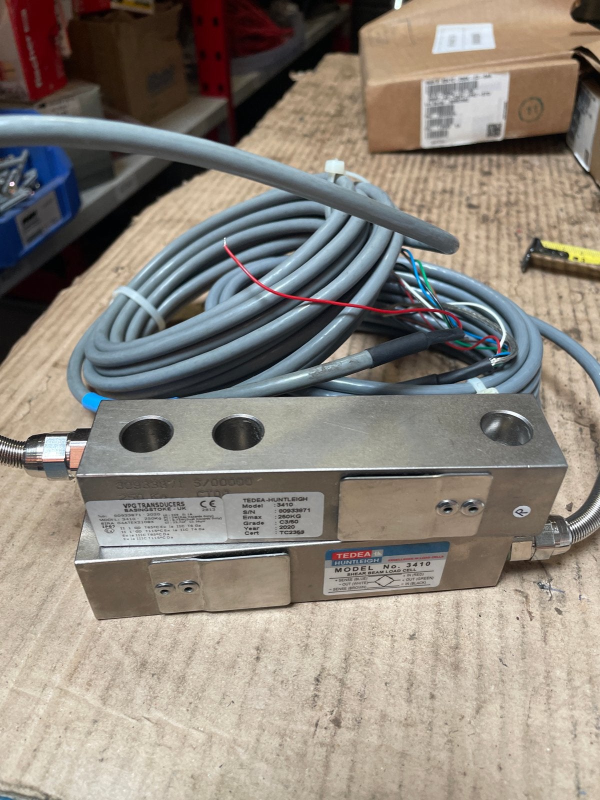 2x Tedea-Huntleigh Model 3410 Shear Beam Load Cell 250KG, Ophalen, Nieuw
