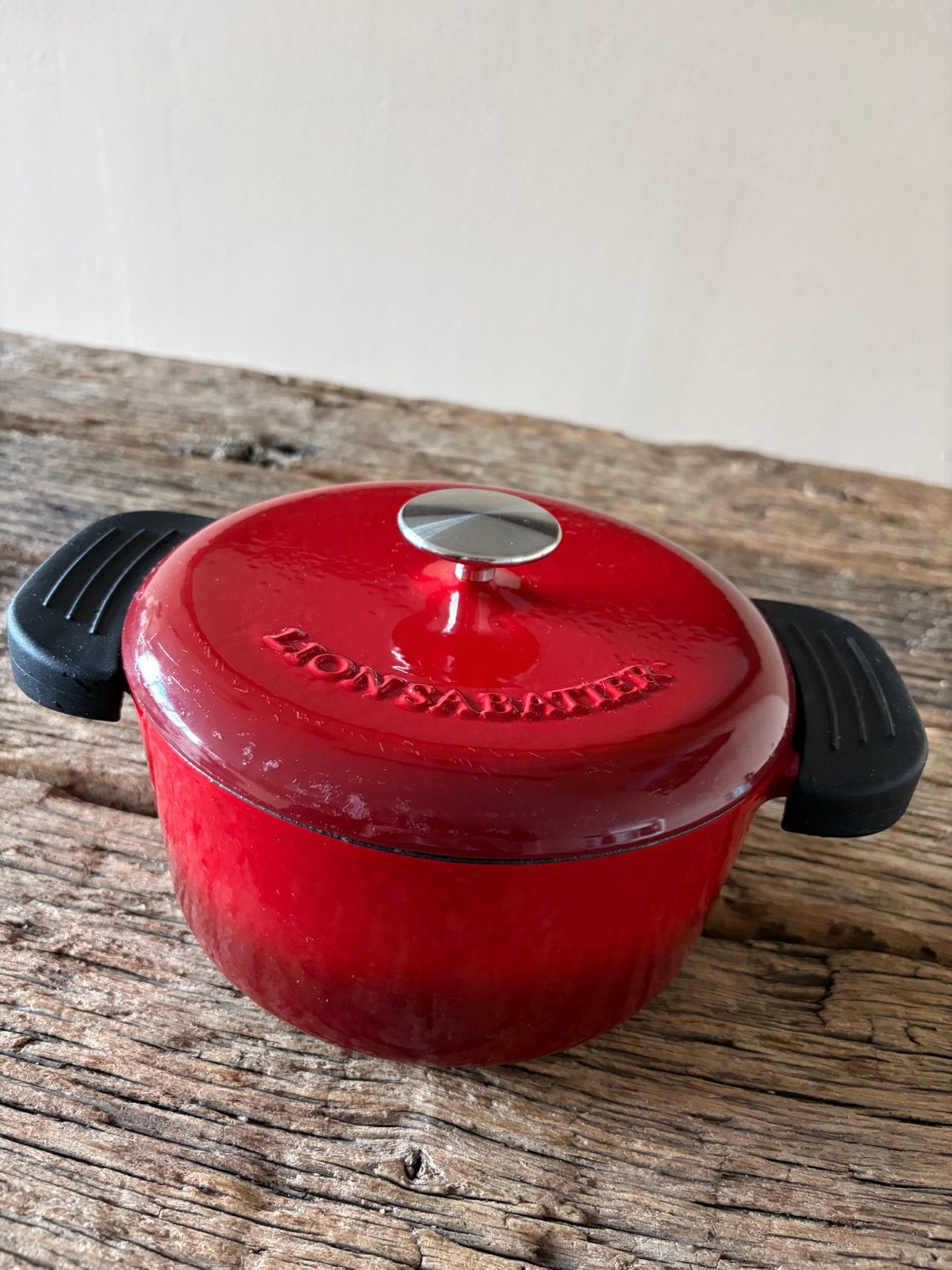 Rode gietijzeren braadpan van Lion Sabatier, Ophalen, Zo goed als nieuw, Gietijzer