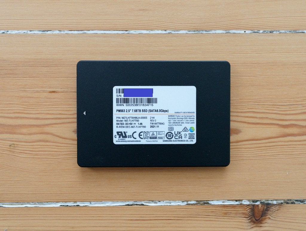 Samsung PM883 7,68TB Enterprise SATA SSD, Intern, Server, Ophalen of Verzenden, Samsung