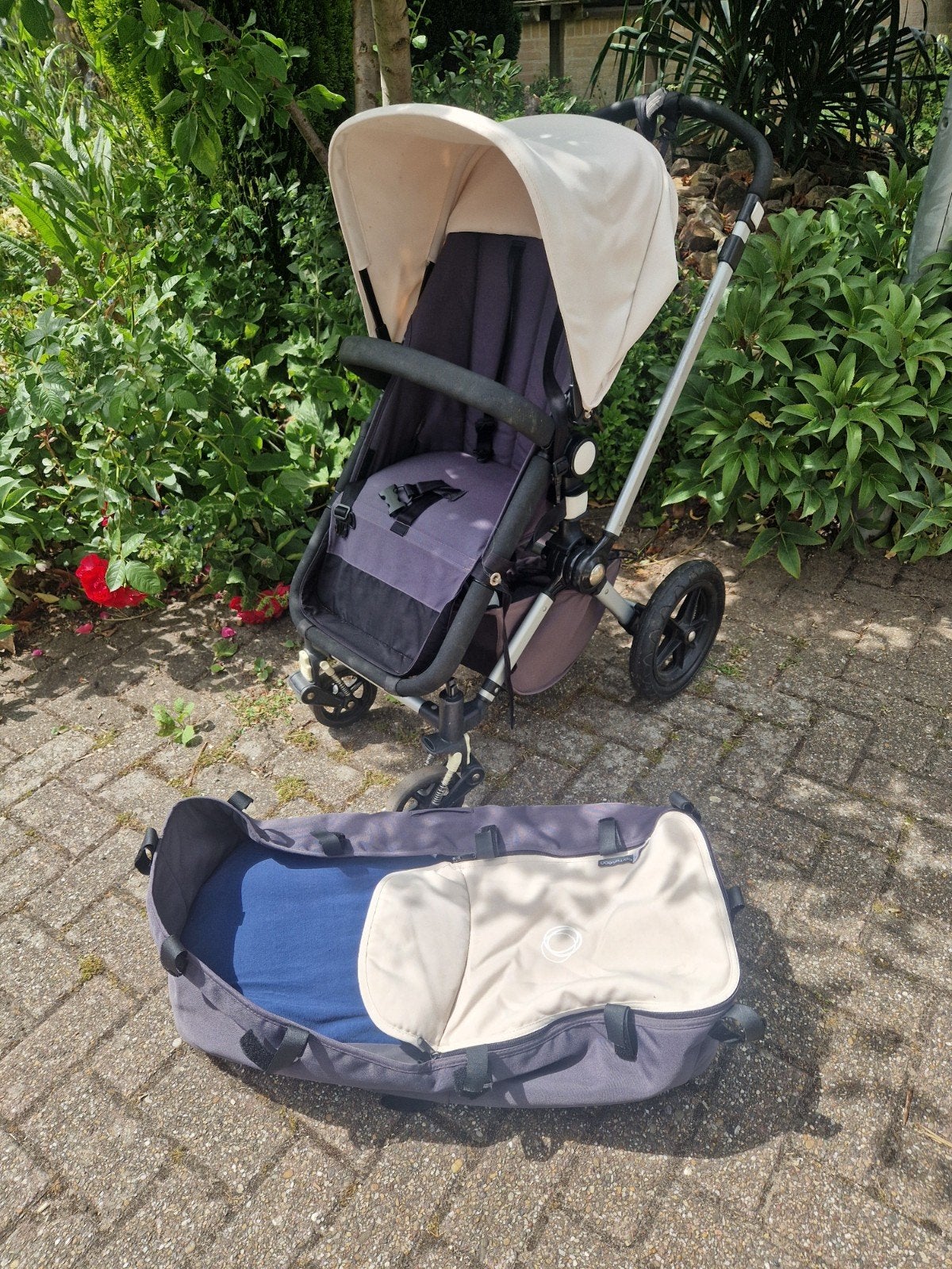 Bugaboo Cameleon 3 kinderwagen met reiswieg, Ophalen, Gebruikt, Verstelbare duwstang, Bugaboo