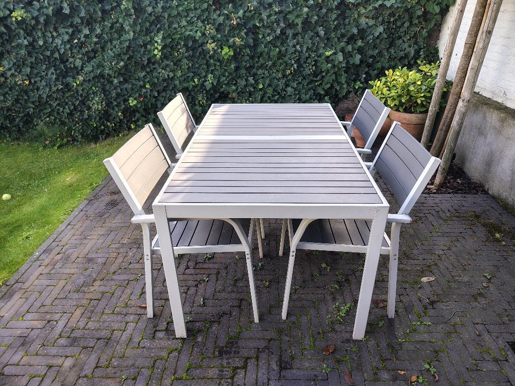 Tuinset IKEA Själland tafel en 4 stoelen, Ophalen, Gebruikt, Eettafel