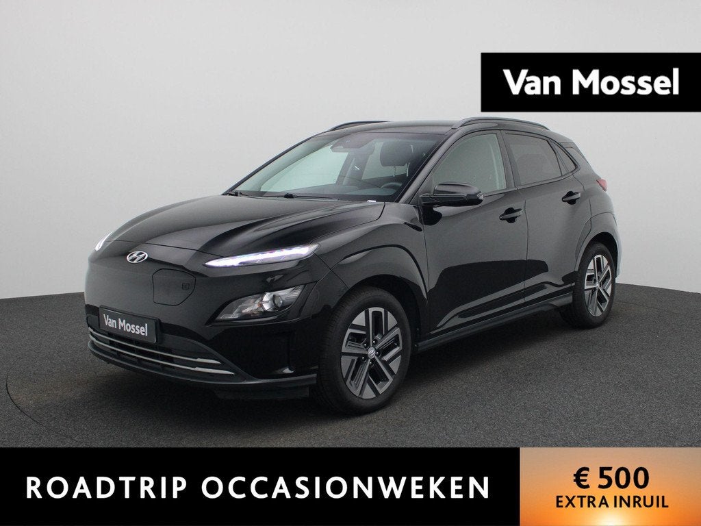 Hyundai Kona Electric Techno 39,2kWh | 1 FASE | ACHTERUITRIJ, Auto's, Hyundai, 12 maanden, Gebruikt, Zwart, 39 kWh