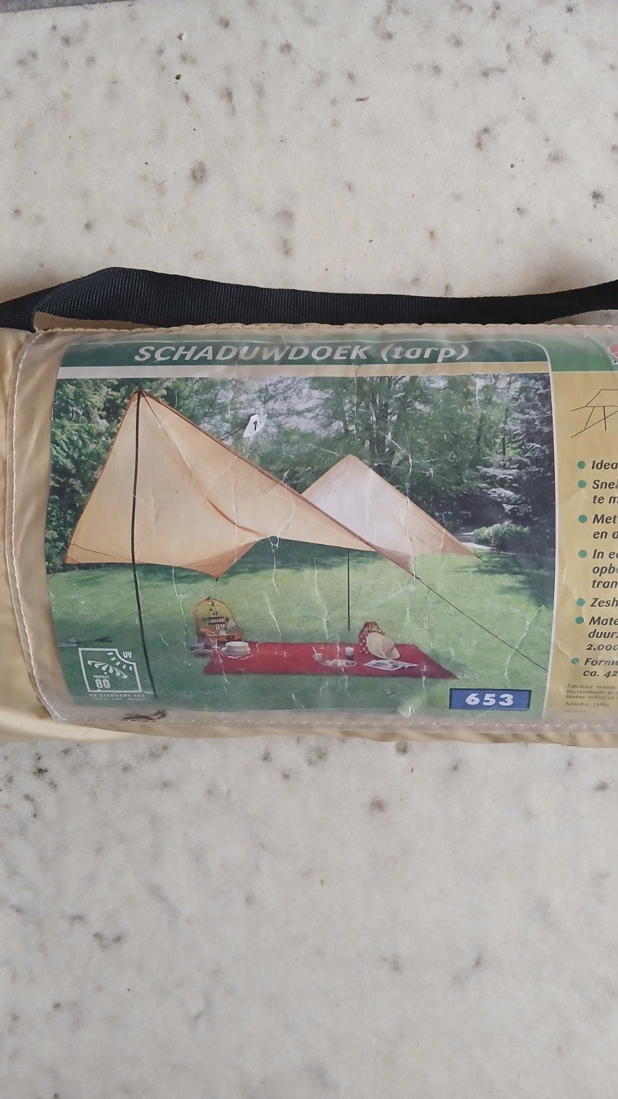 Tarp schaduwdoek, Ophalen, Nieuw