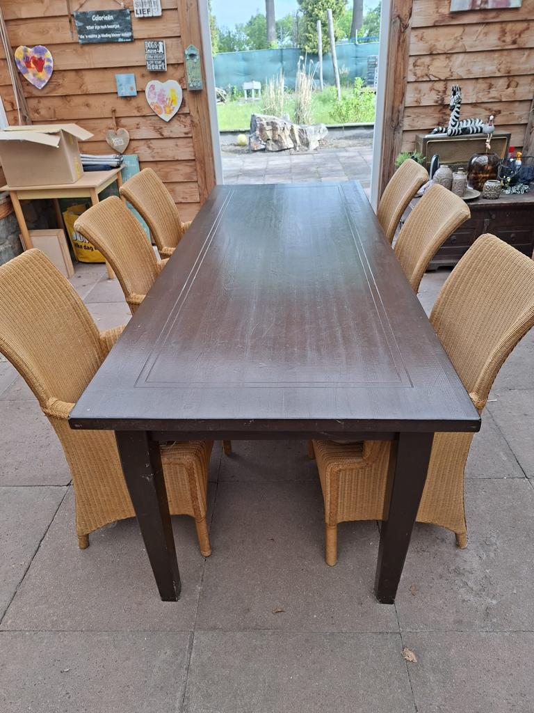Lange tafel met stoelen, Ophalen, Gebruikt