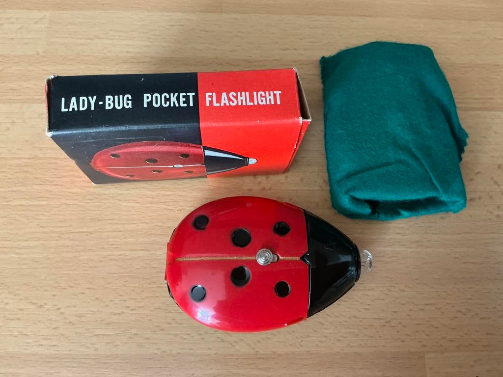Metalen “Lady-Bug” Pocket Flashlight, Ophalen of Verzenden