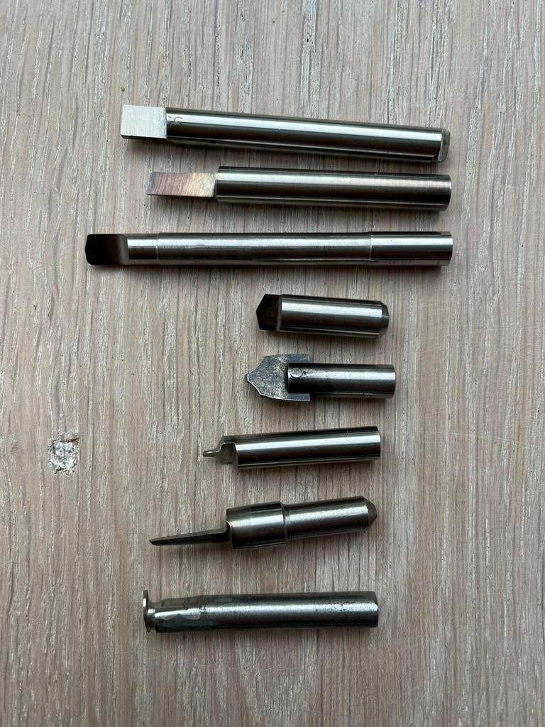 Beiteltjes 8 stuks maat 8.0 voor edelsmid, Doe-het-zelf en Verbouw, Gereedschap | Handgereedschap, Ophalen of Verzenden, Gebruikt