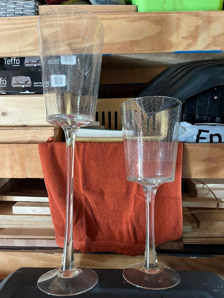 Grote vazen op poot, Ophalen, Overige kleuren, Glas