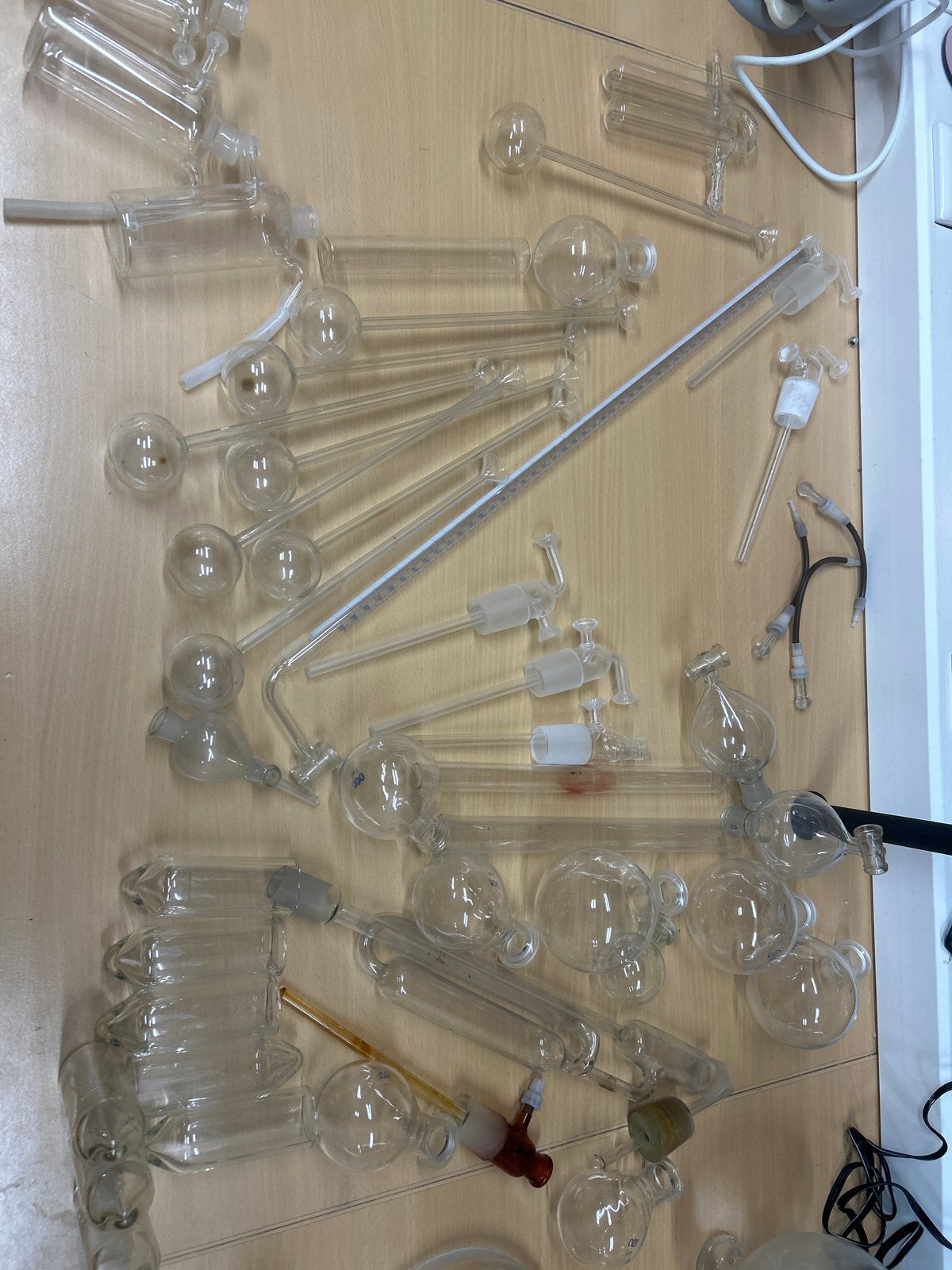 Diverse laboratorium glaswerk collectie, Antiek en Kunst, Ophalen
