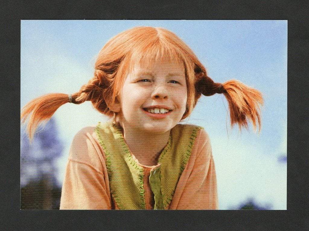 Ansichtkaart Pippi Langkous door Astrid Lindgren., Verzamelen, Ophalen of Verzenden, 1980 tot heden, Ongelopen, Kinderen