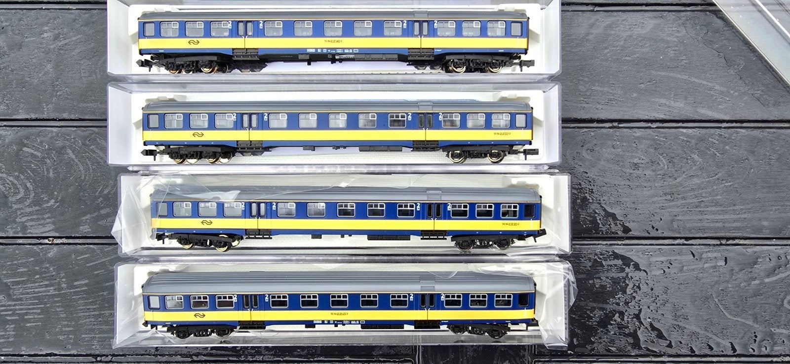 fleischmann NS plan W rijtuigset 4 delig., Hobby en Vrije tijd, Treinset, Gelijkstroom, Fleischmann, Ophalen of Verzenden