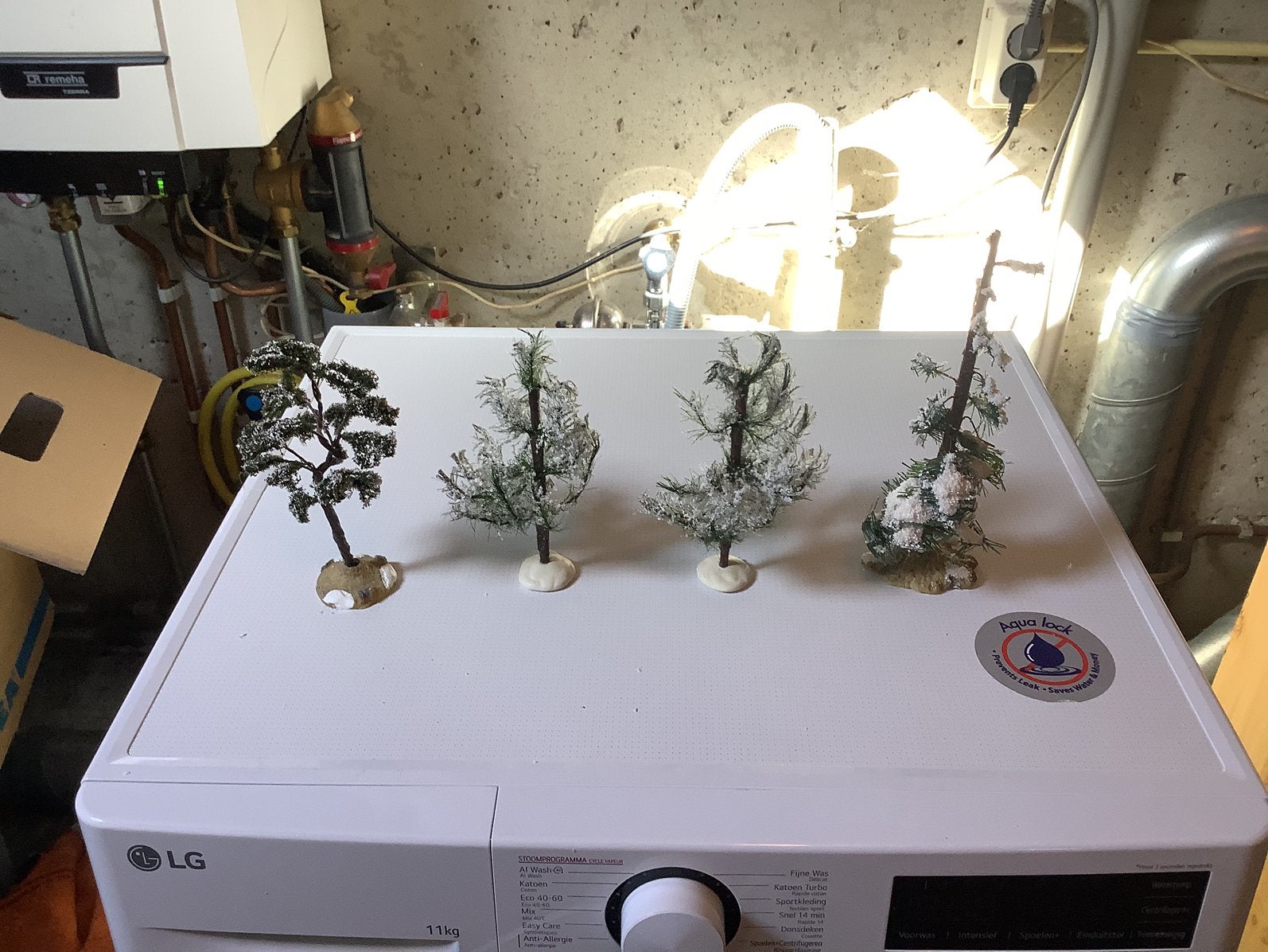 4 leuke bomen voor kerstdorp, Ophalen