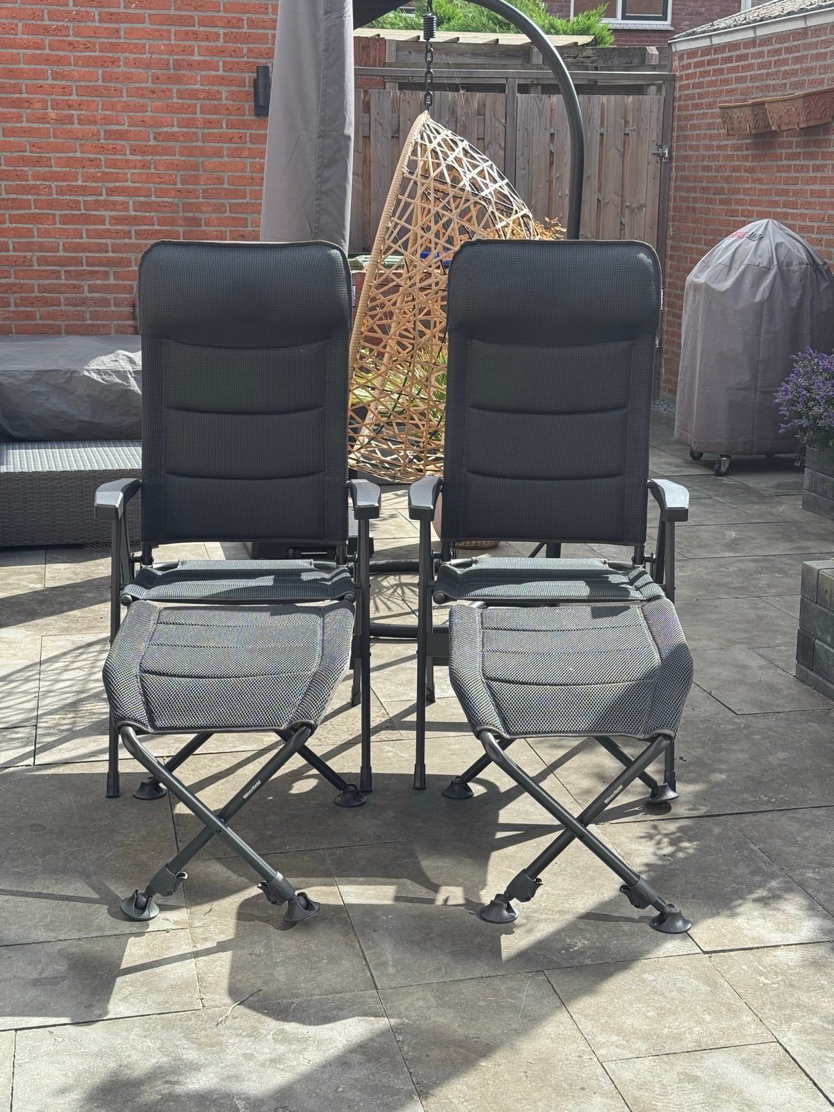 Westfield Majestic campingstoelen met voetenbanken, Ophalen, Zo goed als nieuw, Aluminium, Inklapbaar