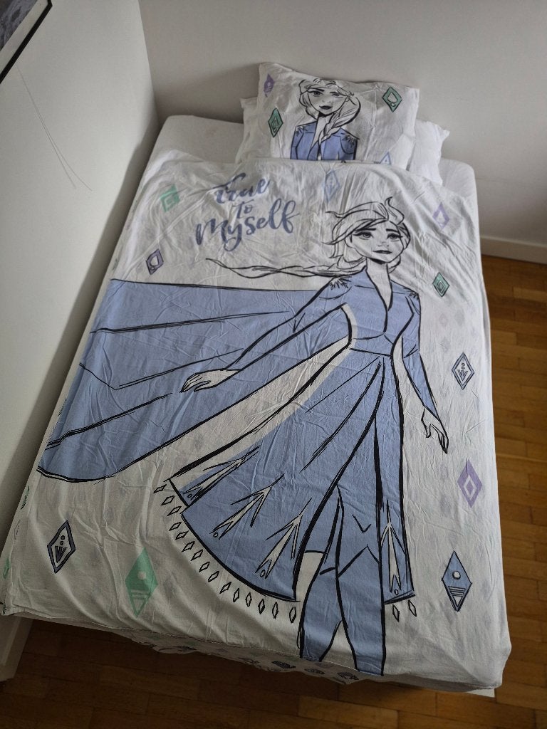 Dekbedovertrek, 1 persoons Frozen Elza Disney, Ophalen, Gebruikt, Overige merken, Jongetje of Meisje