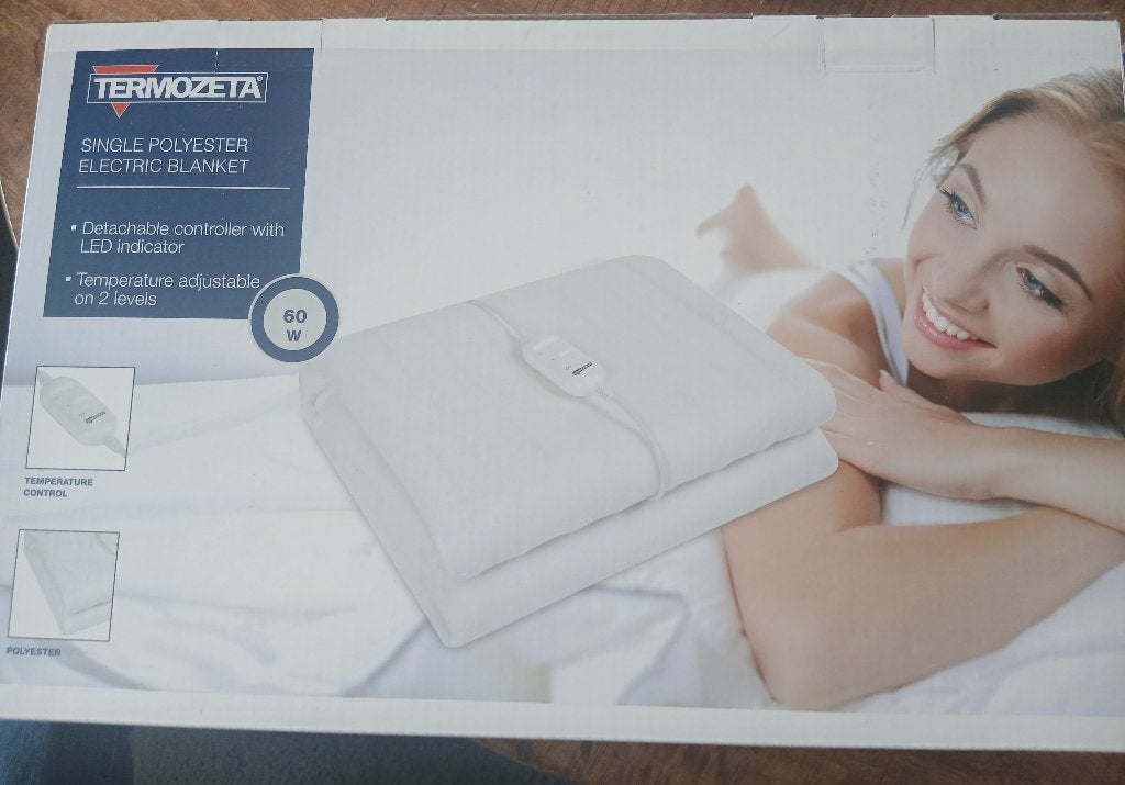 Termozeta Elektrische Deken - Nieuw in doos, Huis en Inrichting, Eenpersoons, Wit, Nieuw, Ophalen of Verzenden