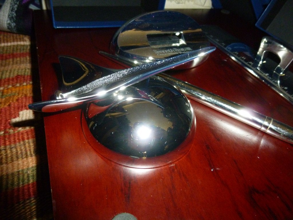 Zilverchrome buroset, concorde, waterman, liniaal press pap, Diversen, Ophalen of Verzenden, Nieuw