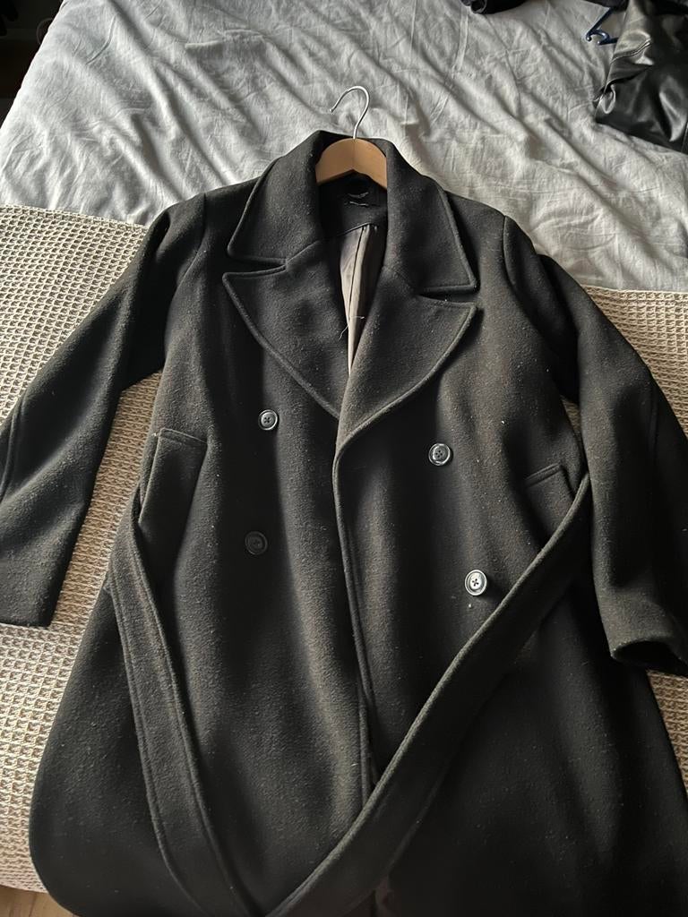 Dikke winterjas trendcoat, Kleding | Dames, Ophalen of Verzenden, Zo goed als nieuw, Zwart