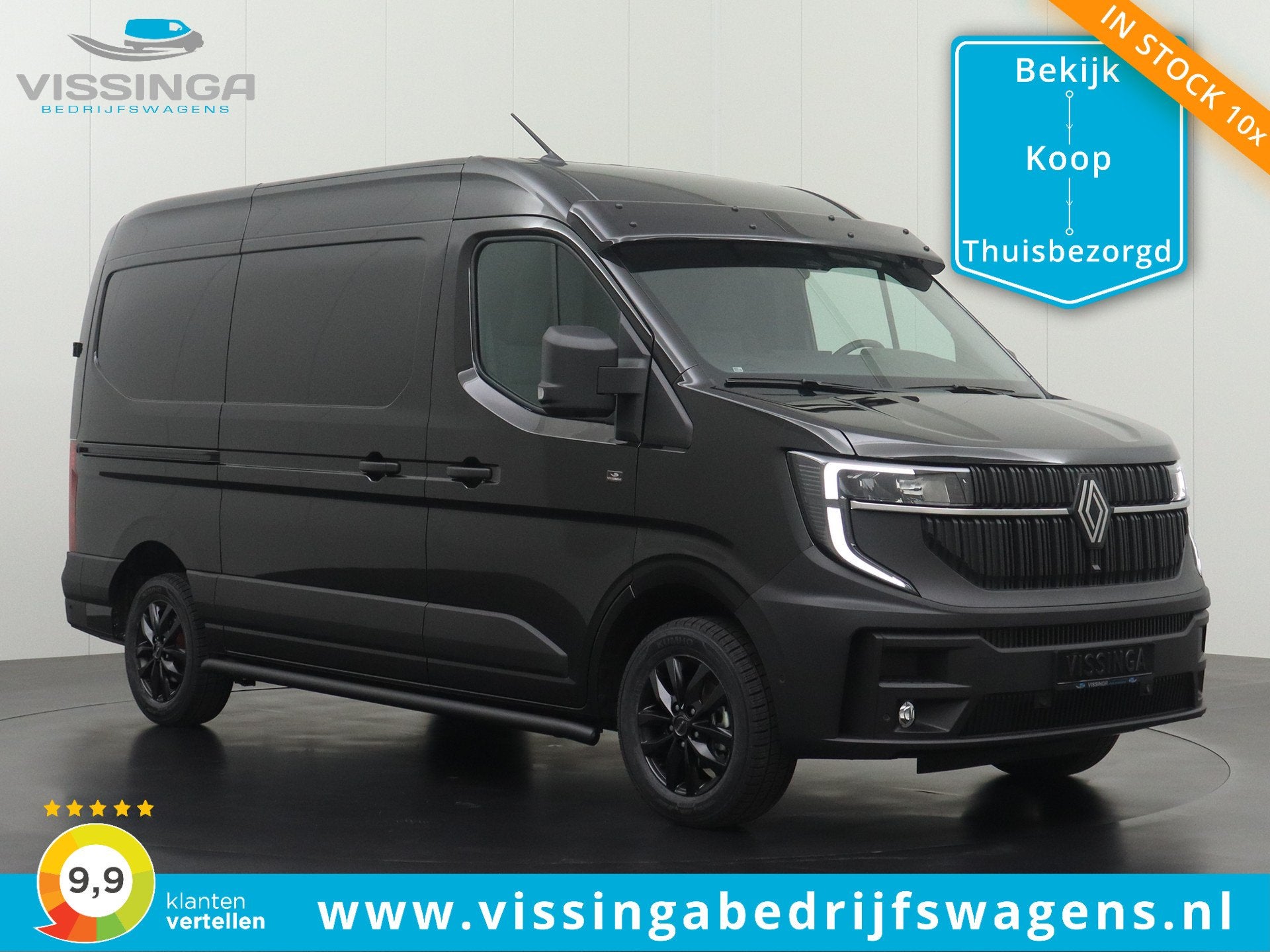 Renault Master L2H2 170 pk Extra luxe B-Edition (zwart), 1998 cc, Stof, 4 cilinders, Met garantie (alle)