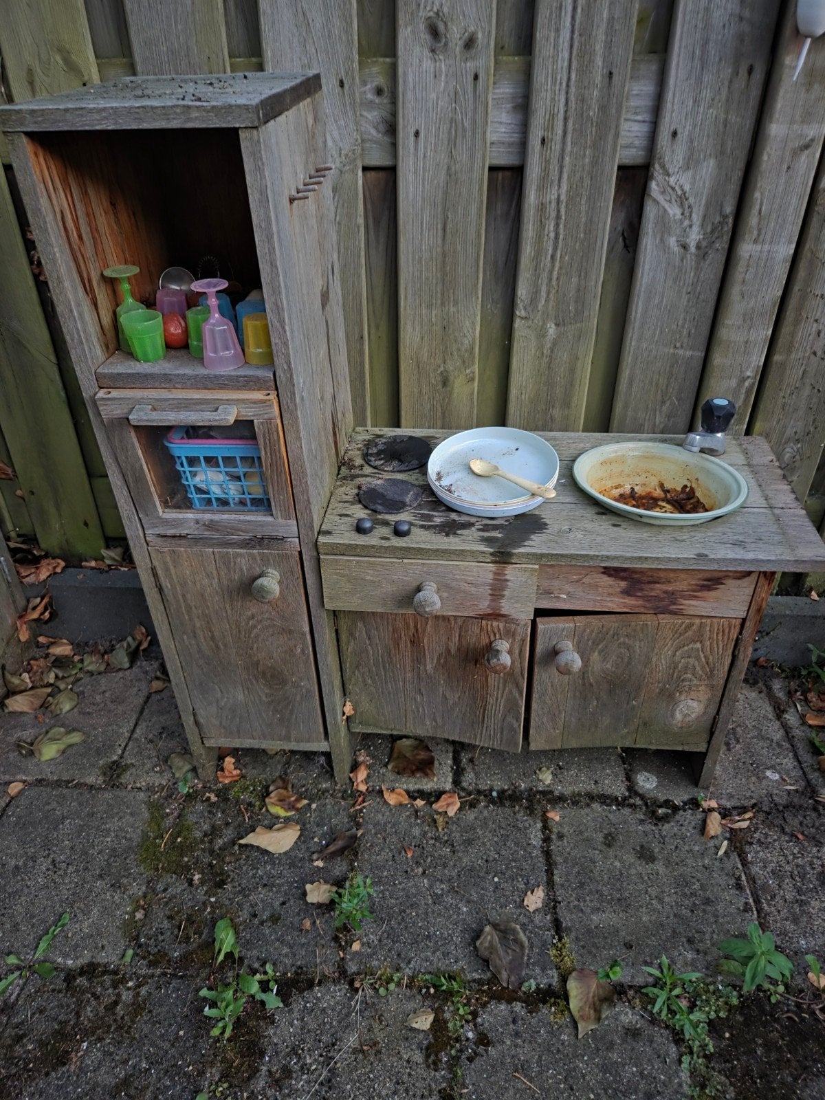 Eiken houten kinderkeukentje - opknapper, Ophalen, Gebruikt, Meubelstuk of Keukentje