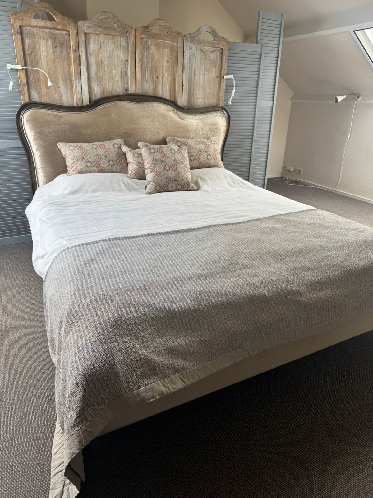 Bedombouw met matrassen van 90/200 cm, Huis en Inrichting, Slaapkamer | Bedden, Ophalen, Gebruikt, 90 cm, 210 cm
