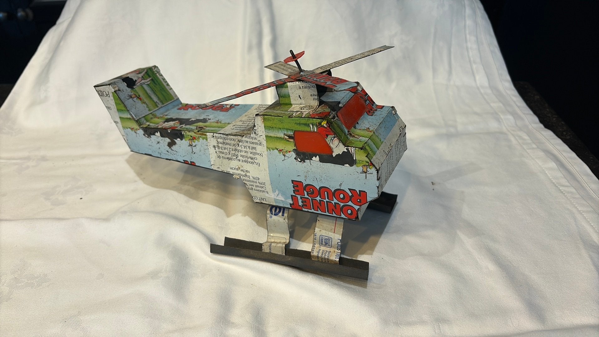 Vintage Afrikaans Récup art helicopter, Ophalen of Verzenden