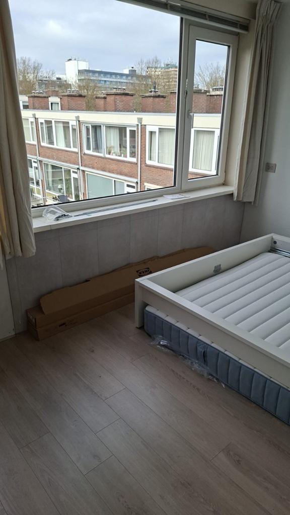 Ikea bed nieuw 160 x200, Wit, Ophalen of Verzenden, 200 cm, 160 cm