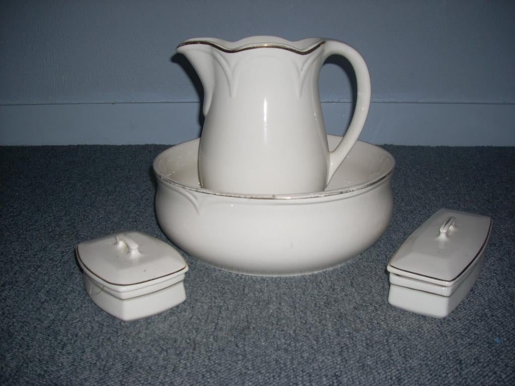 Lampetstel lampetset wasstel 4-delig, Antiek en Kunst, Ophalen of Verzenden