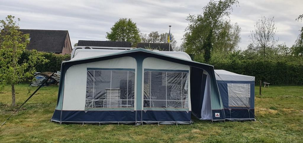 Dorema voortent met erker/uitbouw maat 12, Caravans en Kamperen, Kampeeraccessoires, Ophalen, Gebruikt