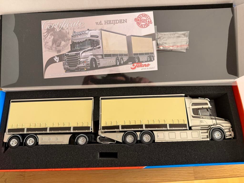 Zeldsaam tekno scania T van der heijden nieuw, Hobby en Vrije tijd, Modelauto's | 1:50, Ophalen of Verzenden, Nieuw, Bus of Vrachtwagen