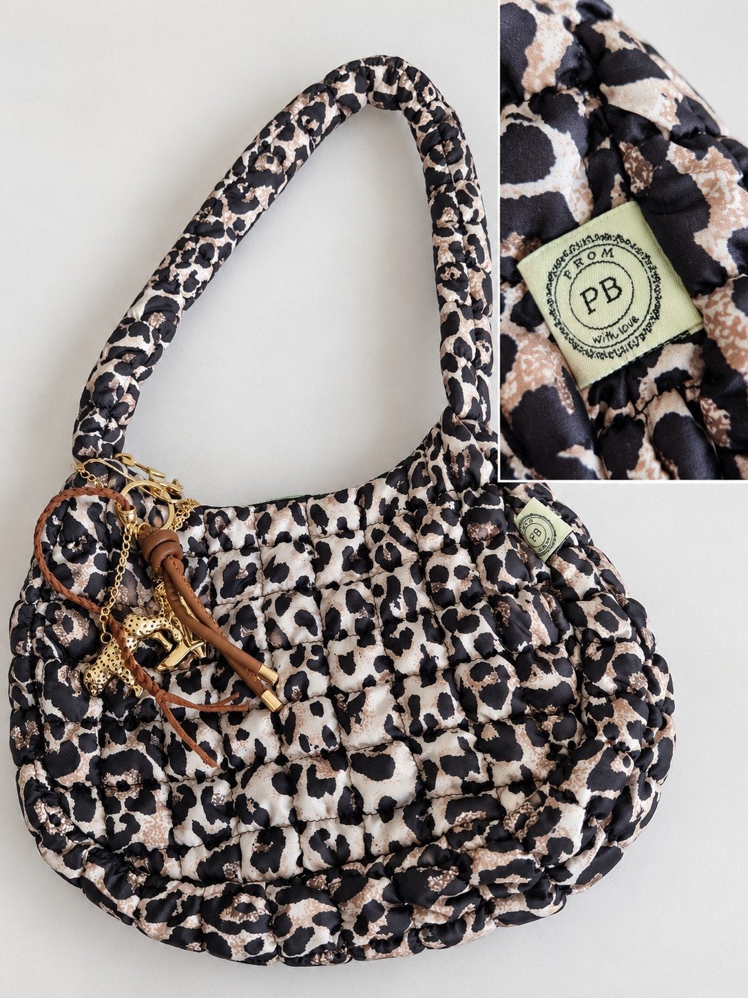 Nieuwe Patty Brard schoudertas panterprint met gouden detail, Ophalen of Verzenden, Nieuw, Overige kleuren, Schoudertasje